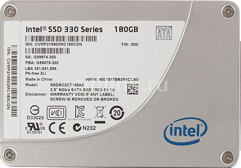 SSD накопитель Intel 330 Series SSDSC2CT180A3K5 180ГБ - купить в ...
