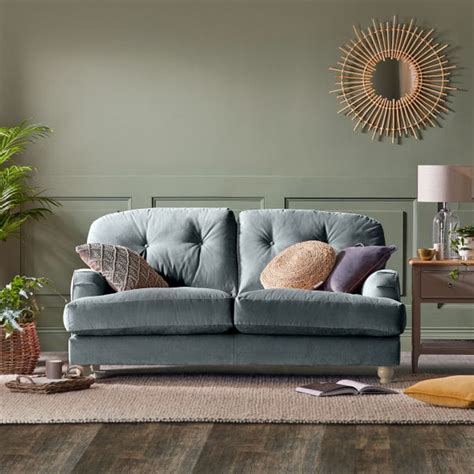 Martha Vintage Velvet 2 Seater Sofa Dunelm