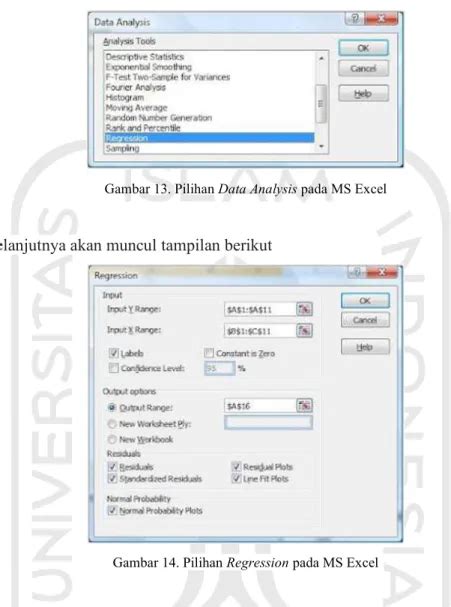 Regresi Linier Dengan Microsoft Excel LANDASAN TEORI