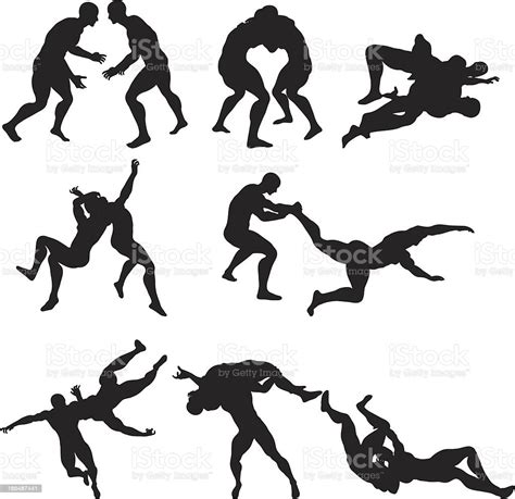 Detail Wrestling Silhouette Clip Art Koleksi Nomer 44