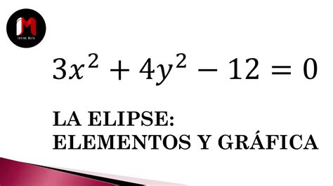 Gráfica y Elementos de la Elipse dada su Ecuación General Ejercicio 1