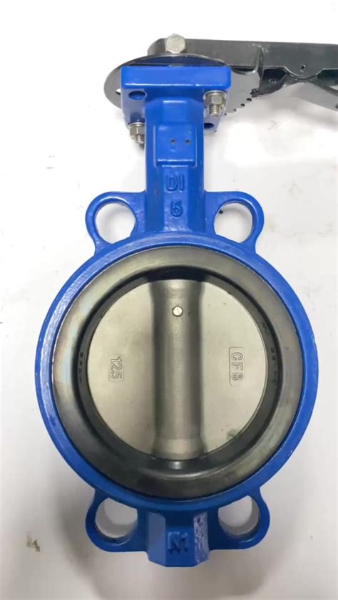 Manual Wafer Type Butterfly Valve Ductile Iron Butterfly Valve Sewage