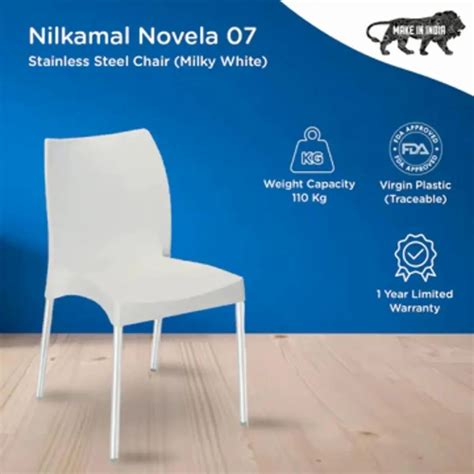 Nilkamal Novella 07 Plastic Armless Chair Milky White At Rs 1800