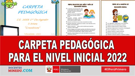 Carpeta Pedag Gica Para El Nivel Inicial