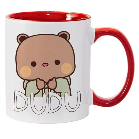 Kubek ceramiczny PREZENT MISIE BUBU LOVES DUDU CUTE MIŚ WZÓR 300ml