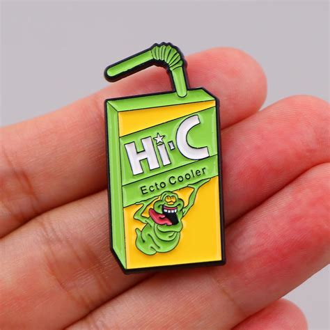 Ghost Juice Hi C Ecto Cooler Enamel Pin Distinct Pins