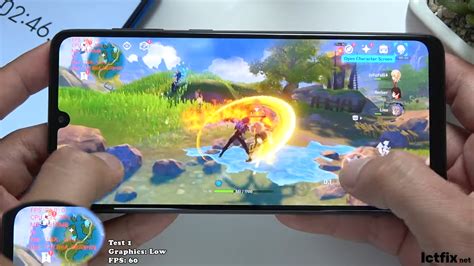 Samsung Galaxy A33 Genshin Impact Gaming Test Max Setting Exynos 1280 90hz Display Ictfix