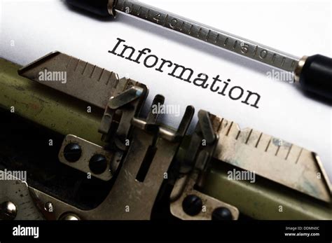 information text  typing machine stock photo alamy