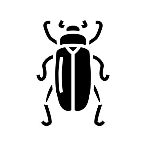 Chafer Insect Glyph Icon Vector Illustration Vector Art At