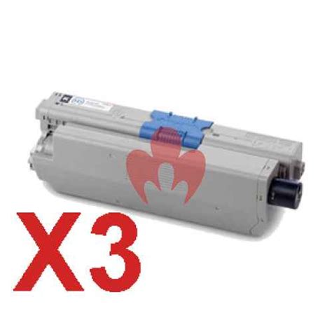 OKI C532 MC563 MC573 Toner Cartridge X 3 Black Compatible Toner