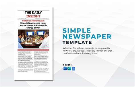 Newspaper Templates In Word Free Newspaper Template For Word Document