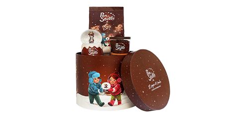 Pan Di Stelle Gift Box Natale Snowball Cometa Con Palla Di Vetro Con