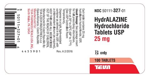 Hydralazine Tablets Fda Prescribing Information Side Effects And Uses