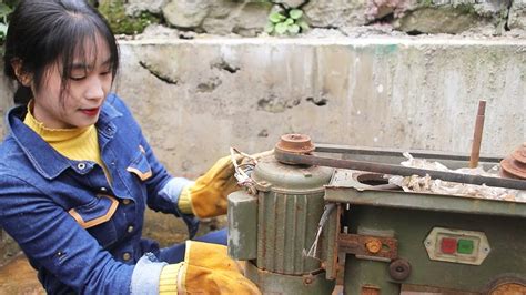 Genius Girl Repairs Bench Drill And Engine Wonderful Restoration