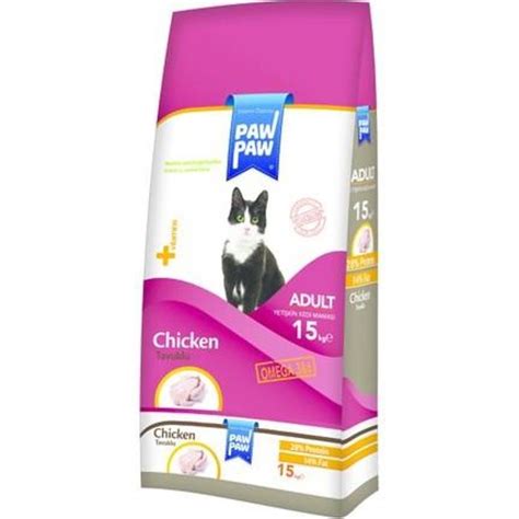 Paw Paw Yetişkin Kedi Maması Tavuklu 15 Kg Çeşitleri ve Fiyatları