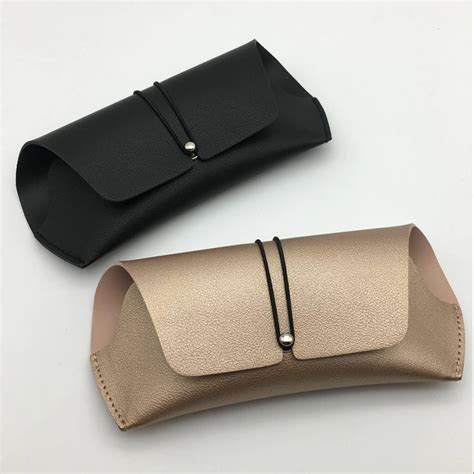 Fashion Foldable Custom Logo Pouch Multiple Leather Glasses Case Sunglasses Eyewear Box Soft