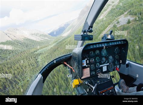 View of Cockpit in Helicopter Stock Photo - Alamy