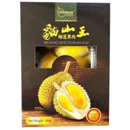 ExoticFruits Malaysia Musang King Durian Pulp 300G X 2 Packs Xihaha