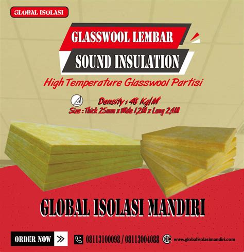 Jual Glasswool Lembar 25mm Murah Glasswool Board