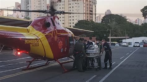 Helicóptero do CBMGO realiza atendimento a recém nascido em Caldas