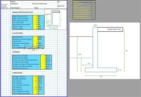 Concrete Basement Wall Design Spreadsheet Civilweb Spreadsheets