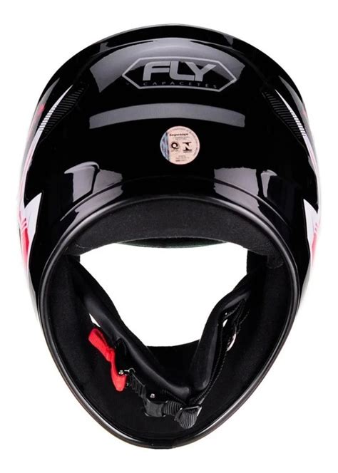 Capacete Fechado Fly F 9 Trace Preto Vermelho é na Z3 Motos sua