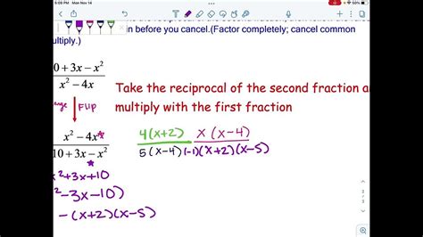 Dividing Rational Functions Youtube