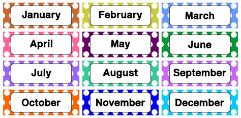 10 Best Printable Calendar Month Labels Printablee | Printable Labels