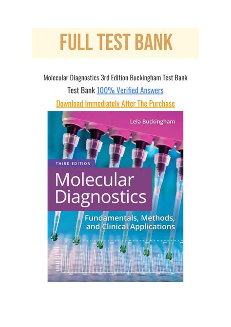 Molecular Diagnostics 3rd Edition Buckingham Test Bank Molecular Diagnostics 3rd Edition