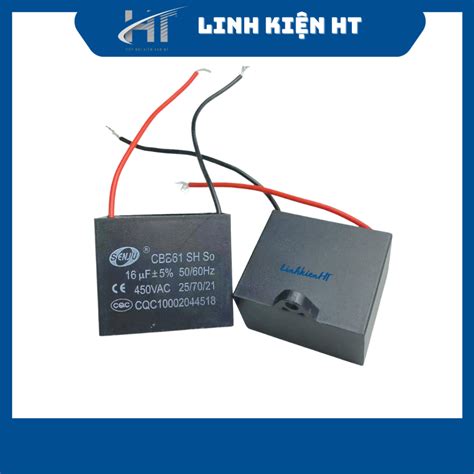 Tụ quạt 16uF CBB61 dây chính hãng SENJU chất lượng tốt Linh kiện HT