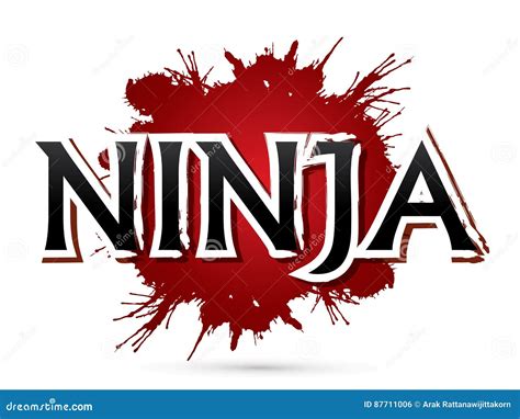 Diseño De Ninja Font Ilustración Del Vector Ilustración De Freestyle