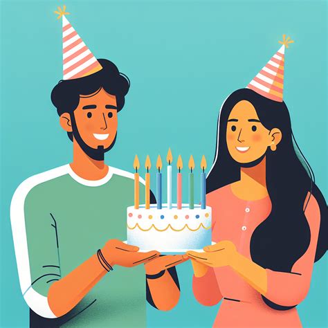 Download Couple Celebration Cake Royalty Free Stock Illustration