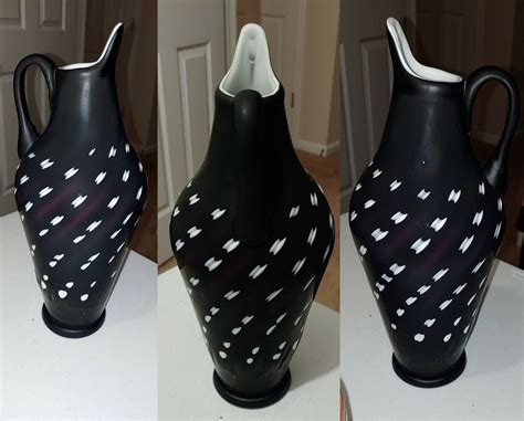 Azerbaijan Glass Pitcher Vase Black Matte 13 Collectors Weekly