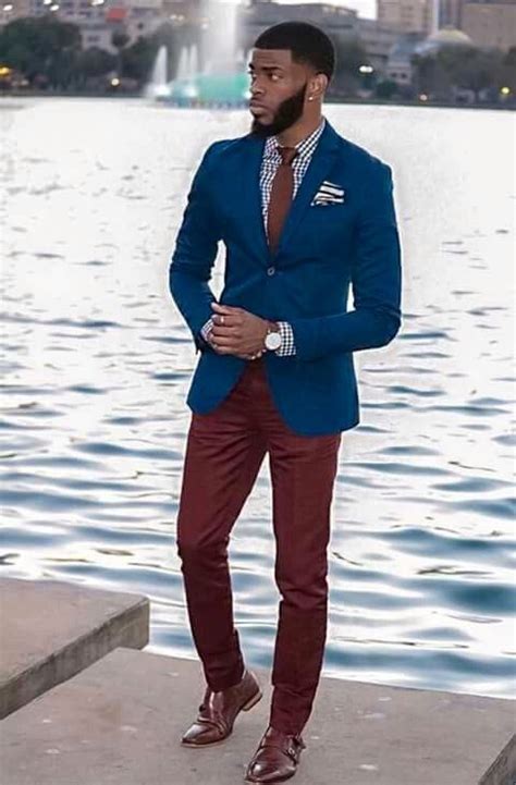 Dark Blue And Navy Suit Jackets Tuxedo Convocation Attires Ideas With Red Suit Trouser Blue