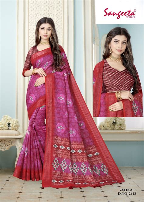 Party Wear Digital Print Sangeeta Printed Saree M With Blouse