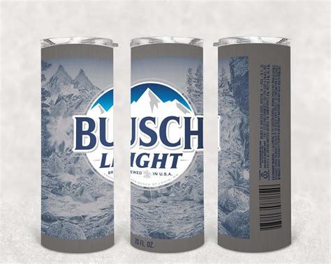 Busch Light Beer Can Oz Skinny Tumbler Etsy