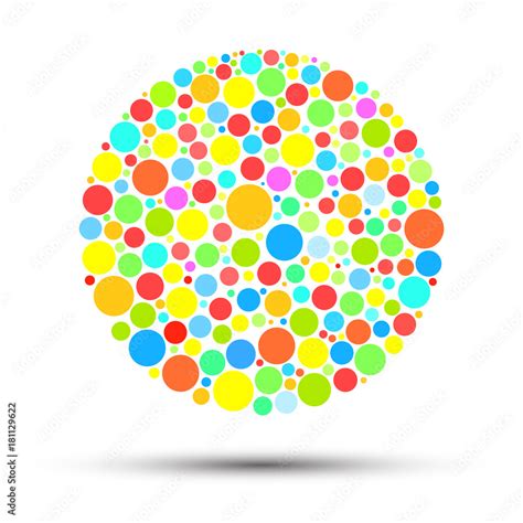 abstract color circle  colored circles  white background stock