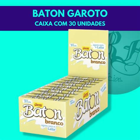 Baton Garoto Chocolate Branco 30 Uni Shopee Brasil