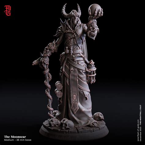 Tiefling Necromancer Miniature Flesh Of Gods Half Fiend Cleric Model