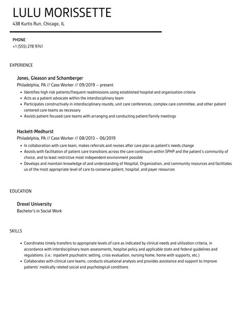 Case Worker Resume Samples Velvet Jobs