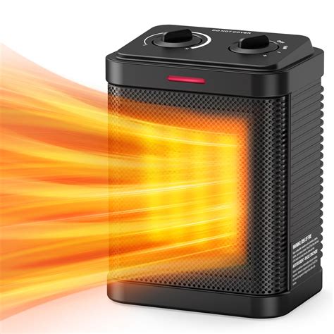 1500W Space Heater, Small Space Heater for Indoor Use, PTC Ceramic