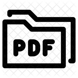 Pdf folder Icon - Download in Line Style