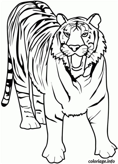 Coloriage Dessin Animaux Tigre Jecolorie