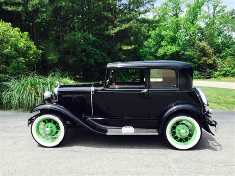 1931 Ford Model A Rare Victoria Coupe Striking Blackapple Green