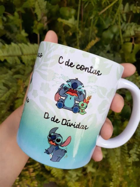 Caneca Stitch Abeced Rio Da Vida Adulta Elo Produtos Especiais