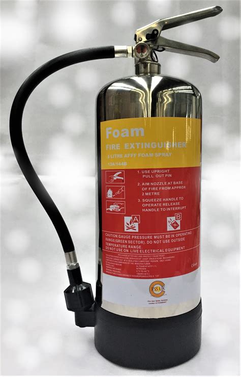 New British Commander 6 Litter Foam Afff Chrome Fire Extinguisher