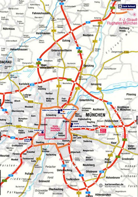 Road Map Of Munich City Munich Road Map Maps Of All Images And Photos