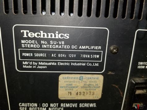 Technics Su V Integrated Amplifier Photo Canuck Audio Mart