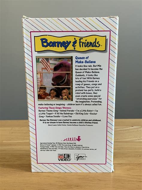 Barney And Friends Vhs Queen Of Make Believe Time Life Video Lyons Vtg 1992 Rare Ebay