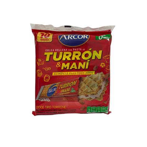 Turrón de maní Argentino Arcor 10 u